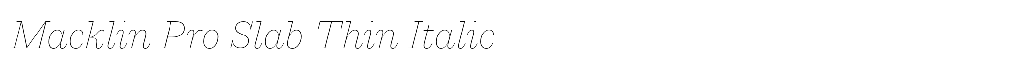 Macklin Pro Slab Thin Italic image